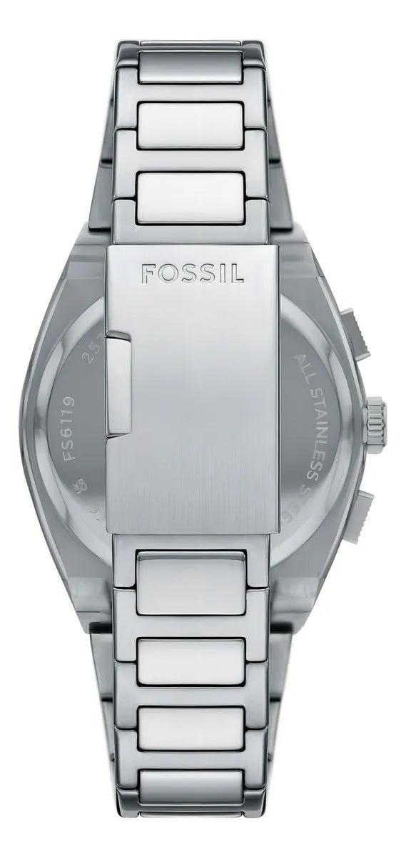 Reloj Caballero Fossil Fs6117 De Acero Inoxidable Plateado