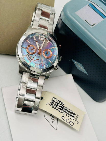 Reloj Fossil Mujer Cronógrafo Acero Inoxidable Es3880