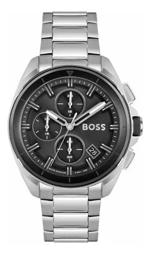 Reloj Hugo Boss Hombre Acero Inoxidable 1513949 Volane Plata Plateado Negro