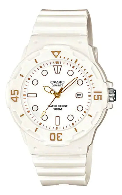 Reloj Casio Mujer Blanco Lrw-200h-7e2vdf Blanco Dorado