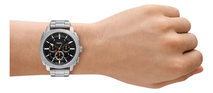 Reloj Fossil Machine Gold Para Hombre, Fs6095 Fondo Negro Gris Negro