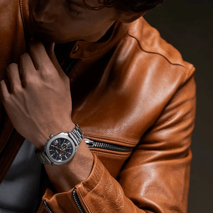 Reloj Fossil Machine Gold Para Hombre, Fs6095 Fondo Negro Gris Negro