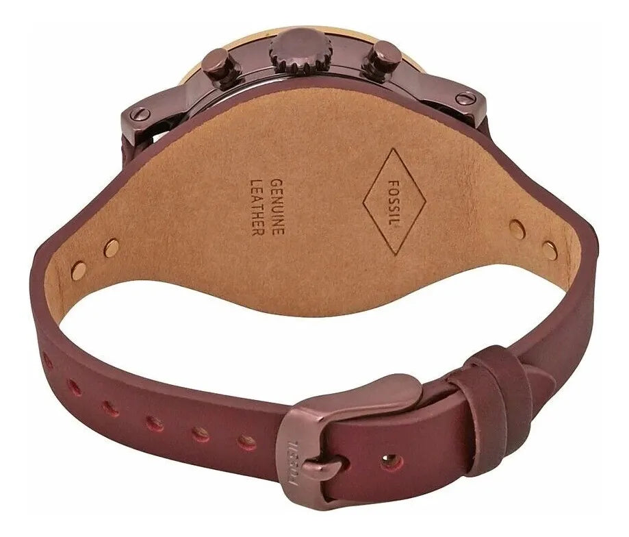 Reloj Fossil Es4114 Vinotinto Cobre Vino Tinto