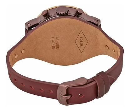 Reloj Fossil Es4114 Vinotinto Cobre Vino Tinto