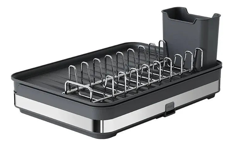 Escurridor Plegable En Acero Y Policarbonato Negro