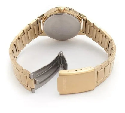 Set Relojes Casio Dorados Para Pareja Análogos