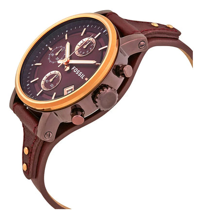 Reloj Fossil Es4114 Vinotinto Cobre Vino Tinto
