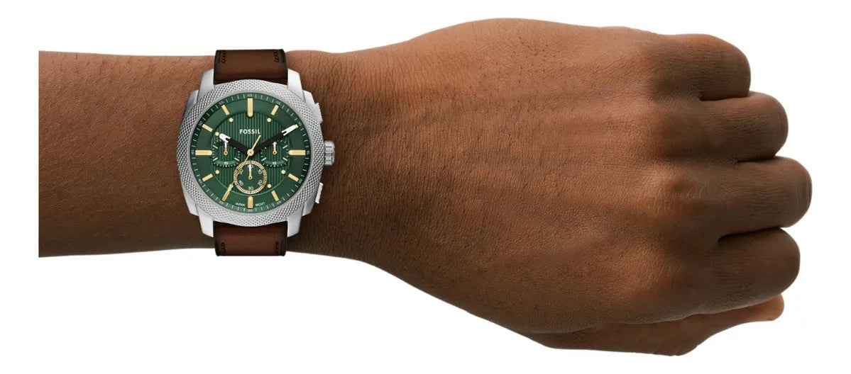 Reloj Hombre Fossil Fs6100 Cuero Sintético Marrón