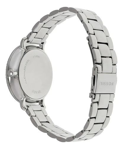 Reloj Fossil Dama Plateado Bisel Con Piedras Es3755