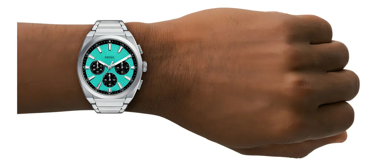 Reloj Caballero Fossil Fs6117 De Acero Inoxidable Plateado