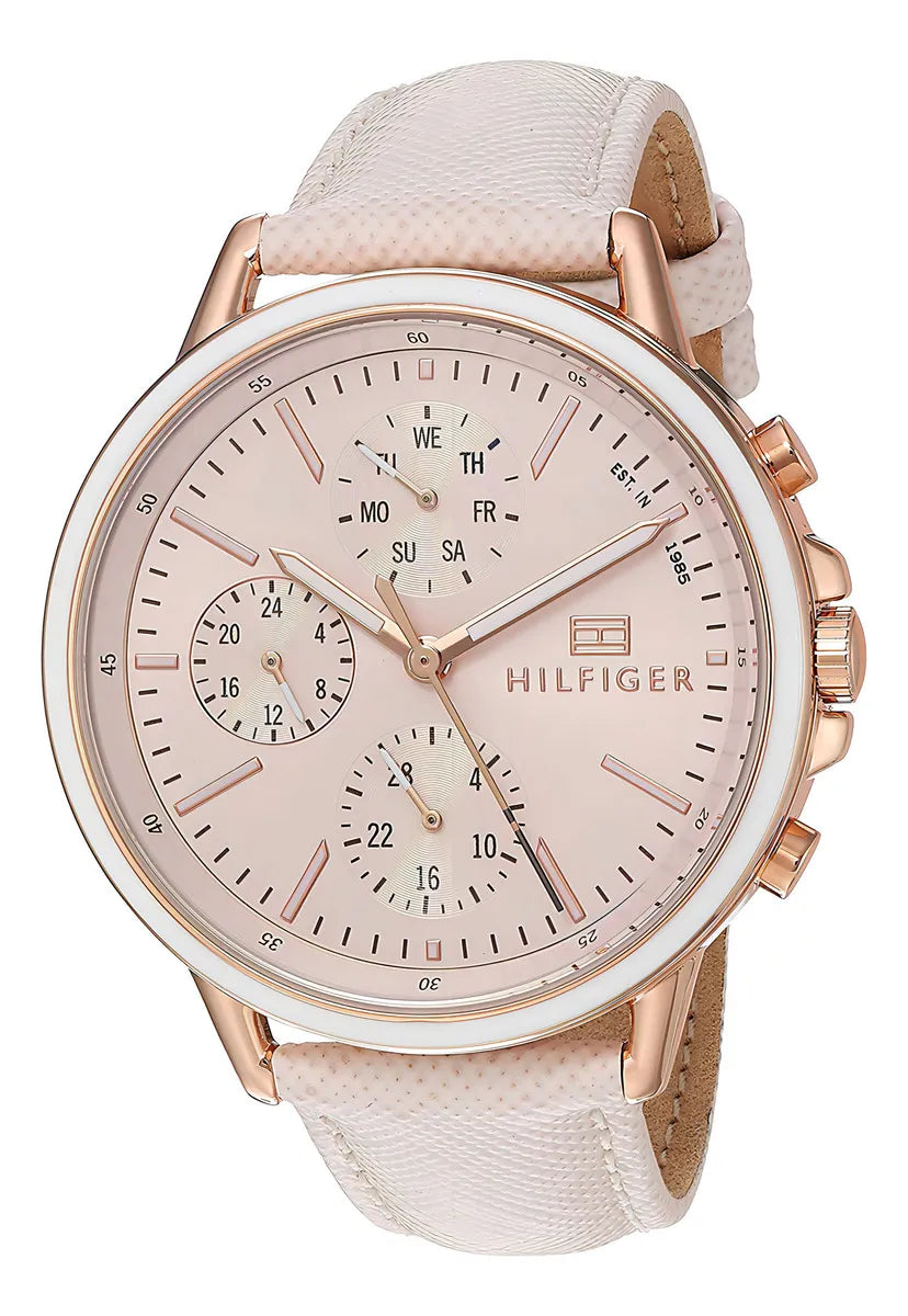 Reloj Rosa Tommy Hilfiger Para Mujer 1781789 Nude Dorado