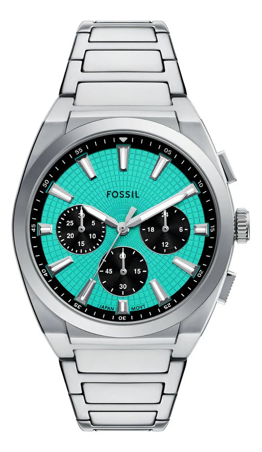 Reloj Caballero Fossil Fs6117 De Acero Inoxidable Plateado
