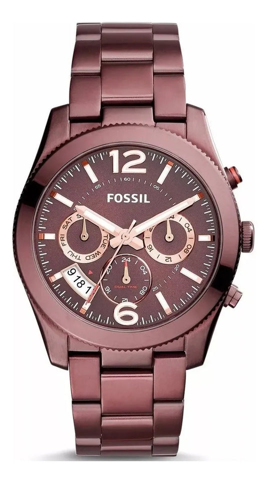 Reloj Fossil Dama Es4110 Color Borgoña