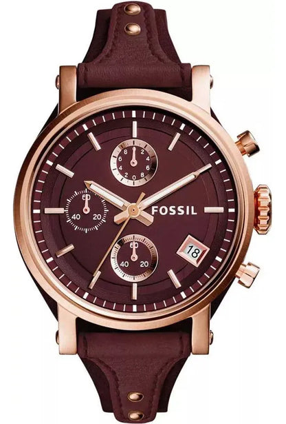 Reloj Fossil Es4114 Vinotinto Cobre Vino Tinto