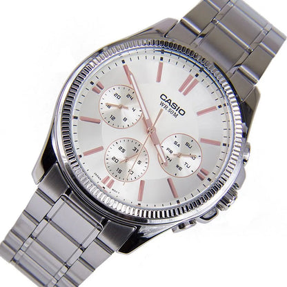 Reloj Hombre Casio Plateado Bisel Plateado Mtp-1375d-7a2vdf
