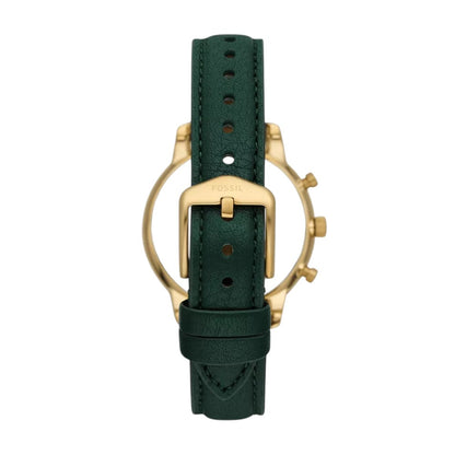 Reloj Mujer Fossil Es5239 Verde Bisel Dorado Piedras