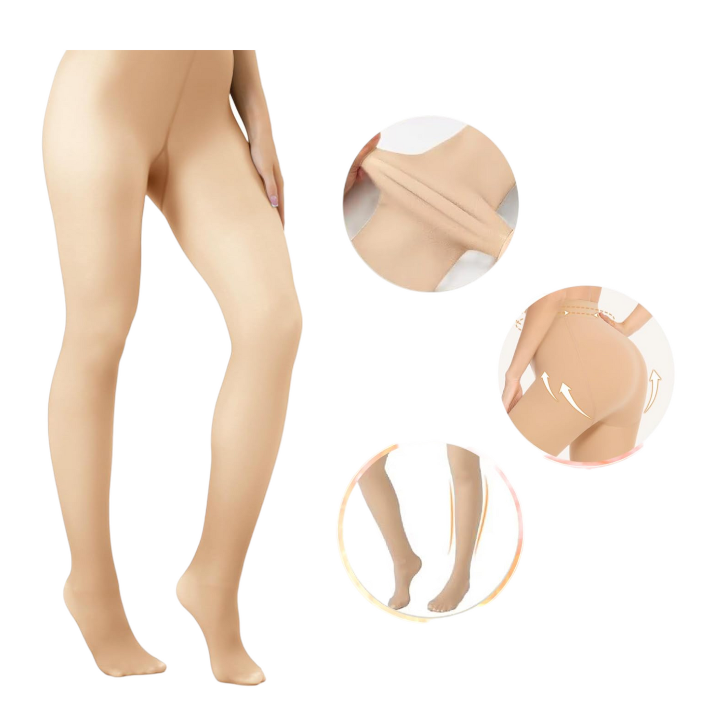 Medias Termicas 80gr Beige Ropa Interna Beige Unica